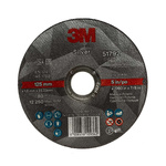 3M T41 Silver Aluminium Oxide Grinding Wheel, 125mm Diameter, P60 Grit, Medium