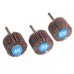 RS PRO Aluminium Oxide Flap Wheel, 30mm Diameter, P40, P80, P120 Grit