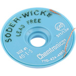 Chemtronics 1.5m Lead Free No Clean Desoldering Braid, Width 0.8mm