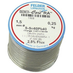 Felder Lottechnik Wire, 1.5mm Lead solder, 183°C Melting Point