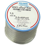 Felder Lottechnik Wire, 1.5mm Lead solder, 183°C Melting Point
