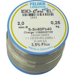 Felder Lottechnik Wire, 2mm Lead solder, 183°C Melting Point