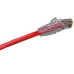 Decelect Forgos Red PVC Cat5e Cable U/UTP, 500mm Male RJ45/Male RJ45