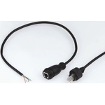 Brad Black PUR Cat5e Cable F/UTP, 5m Male RJ45/Unterminated