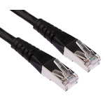 Roline Black Cat6 Cable S/FTP Male RJ45/Male RJ45, Terminated, 20m