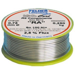 Felder Lottechnik Wire, 0.75mm Lead Free Solder, 227°C Melting Point