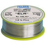 Felder Lottechnik Wire, 0.75mm Lead Free Solder, 227°C Melting Point