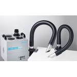 Weller Zero Smog 4V kit 2 Nozzle, 230V ac Solder Fume Extractor, Fine Dust Filter F7; HEPA Filter H13 & Wide Band Gas