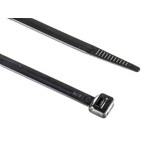 RS PRO Black Cable Tie Nylon, 240mm x 7.6 mm