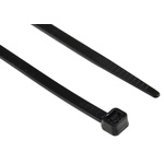RS PRO Black Cable Tie Nylon, 368mm x 4.8 mm