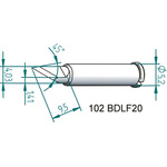 Ersa 2 x 4 mm Knife Soldering Iron Tip for use with i-Tool