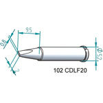 Ersa 0.8 x 2 mm Chisel Soldering Iron Tip for use with i-Tool
