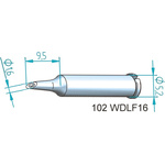 Ersa 1.6 mm Straight Hoof Soldering Iron Tip for use with i-Tool
