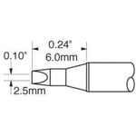 Metcal STTC 2.5 mm Chisel Soldering Iron Tip for use with MX-H1-AV, MX-RM3E