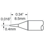 Metcal STTC 0.4 mm Conical Soldering Iron Tip for use with MX-H1-AV, MX-RM3E