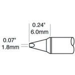 Metcal STTC 1.78 mm Chisel Soldering Iron Tip for use with MX-H1-AV, MX-RM3E