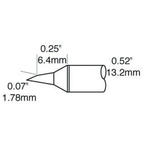 Metcal STTC 1.78 mm Hoof Soldering Iron Tip for use with MX-H1-AV, MX-RM3E