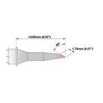 Thermaltronics 1.78 mm Bevel Soldering Iron Tip