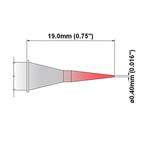 Thermaltronics 0.4 mm Straight Conical Soldering Iron Tip