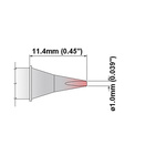 Thermaltronics 1 mm Straight Chisel Soldering Iron Tip