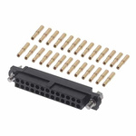 M80 Connector Kit Containing 26 Barrel Crimp Contacts Loose, Crimp Shell, Housing with Hexagonal Slotted Jackscrews