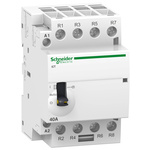 Schneider Electric Contactor, 24 V ac Coil, 4-Pole, 63 A, 4NO