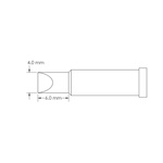 Metcal GT4-CH0040P 4.0 x 6 mm Chisel Soldering Iron Tip for use with Soldering Iron