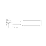 Metcal GT4-CN0010A 1.0 x 14 mm Conical Soldering Iron Tip for use with Soldering Iron
