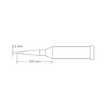 Metcal GT4-CN1505A 0.5 x 15 mm Conical Soldering Iron Tip for use with Soldering Iron