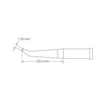 Metcal GT4-CN2213R 1.3 x 22 mm Conical Soldering Iron Tip for use with Soldering Iron