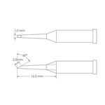 Metcal GT4-HF6010S 1.0 x 16 mm Hoof Soldering Iron Tip for use with Soldering Iron