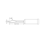 Metcal GT4-KN0025S 2.5 x 16 mm Knife Soldering Iron Tip for use with Soldering Iron