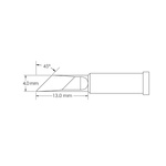 Metcal GT4-KN0040P 4.0 x 13 mm Knife Soldering Iron Tip for use with Soldering Iron