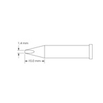 Metcal GT6-CH0014S 1.4 x 10 mm Chisel Soldering Iron Tip for use with Soldering Iron