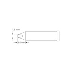 Metcal GT6-CH0018P 1.8 x 6 mm Chisel Soldering Iron Tip for use with Soldering Iron