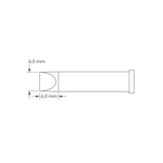 Metcal GT6-CH0060P 6.0 x 6 mm Chisel Soldering Iron Tip for use with Soldering Iron