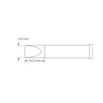 Metcal GT6-CH0060S 6.0 x 10 mm Chisel Soldering Iron Tip for use with Soldering Iron
