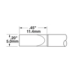 OK International CVC-9CH0050A 5 mm Chisel Soldering Iron Tip for use with CV-500, Metcal CV-5200, MX-500, MX-5200 and