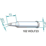 Ersa 2.3 mm Straight Hoof Soldering Iron Tip for use with i-Tool