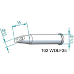 Ersa 3.5 mm Straight Hoof Soldering Iron Tip for use with i-Tool