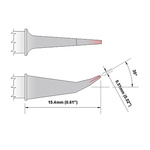 Thermaltronics 0.51 mm Bent Chisel Soldering Iron Tip