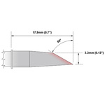 Thermaltronics 3.3 mm Straight Hoof Soldering Iron Tip
