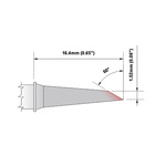 Thermaltronics 1.52 mm Straight Hoof Soldering Iron Tip