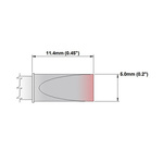 Thermaltronics 5 mm Straight Chisel Soldering Iron Tip