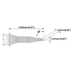 Thermaltronics 1 mm Bevel Soldering Iron Tip