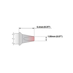 Thermaltronics 1.8 mm Straight Chisel Soldering Iron Tip