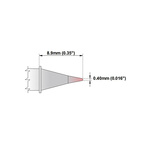 Thermaltronics 0.4 mm Straight Conical Soldering Iron Tip