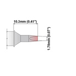 Thermaltronics 1.78 mm Straight Chisel Soldering Iron Tip