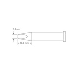 Metcal GT6-CH0032S 3.2 x 10 mm Chisel Soldering Iron Tip for use with Soldering Iron