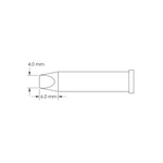 Metcal GT6-CH0040P 4.0 x 6 mm Chisel Soldering Iron Tip for use with Soldering Iron